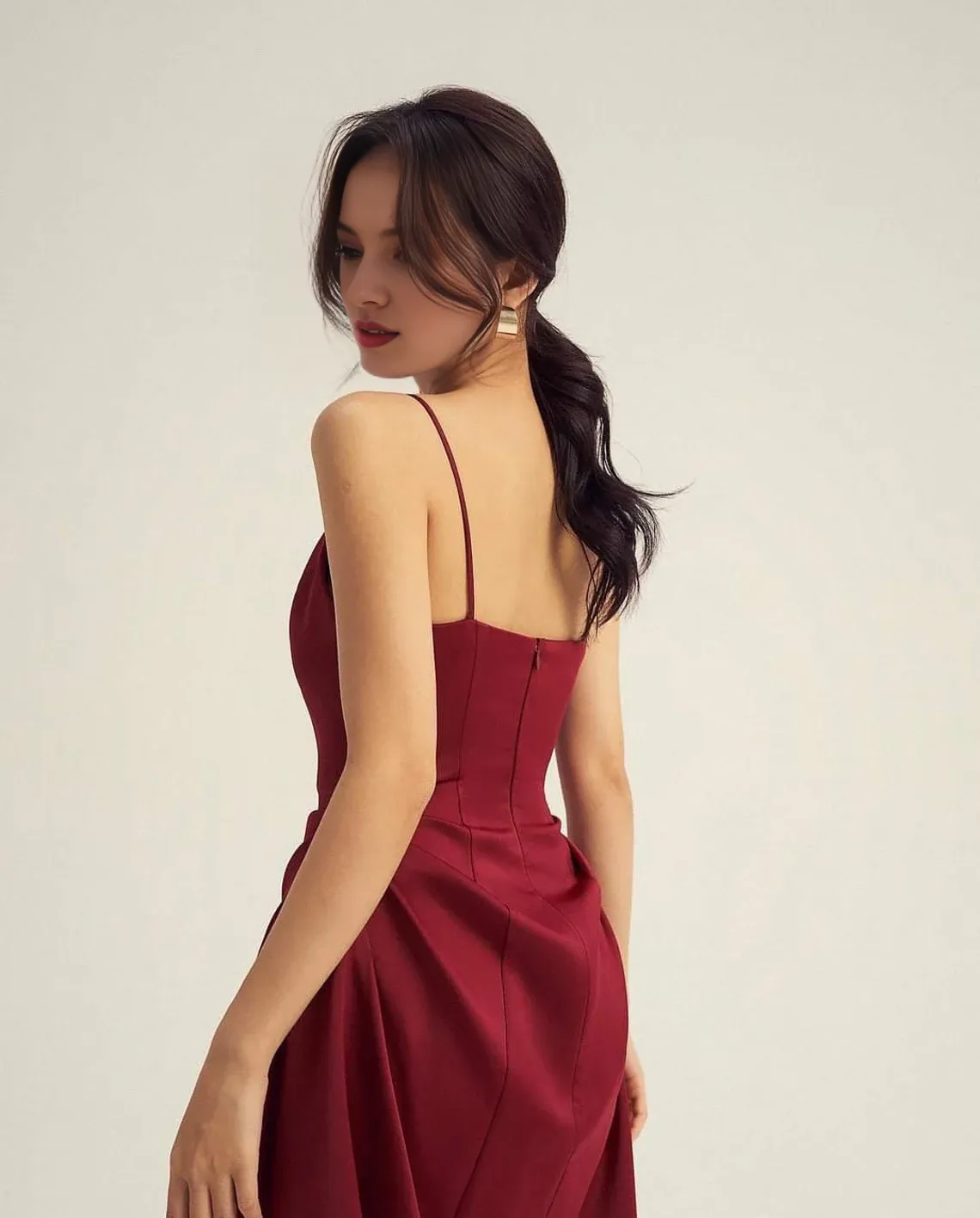 A Line Wedding Guest Midi Dress Sleeveless Sweetheart Neckline Party Dresses