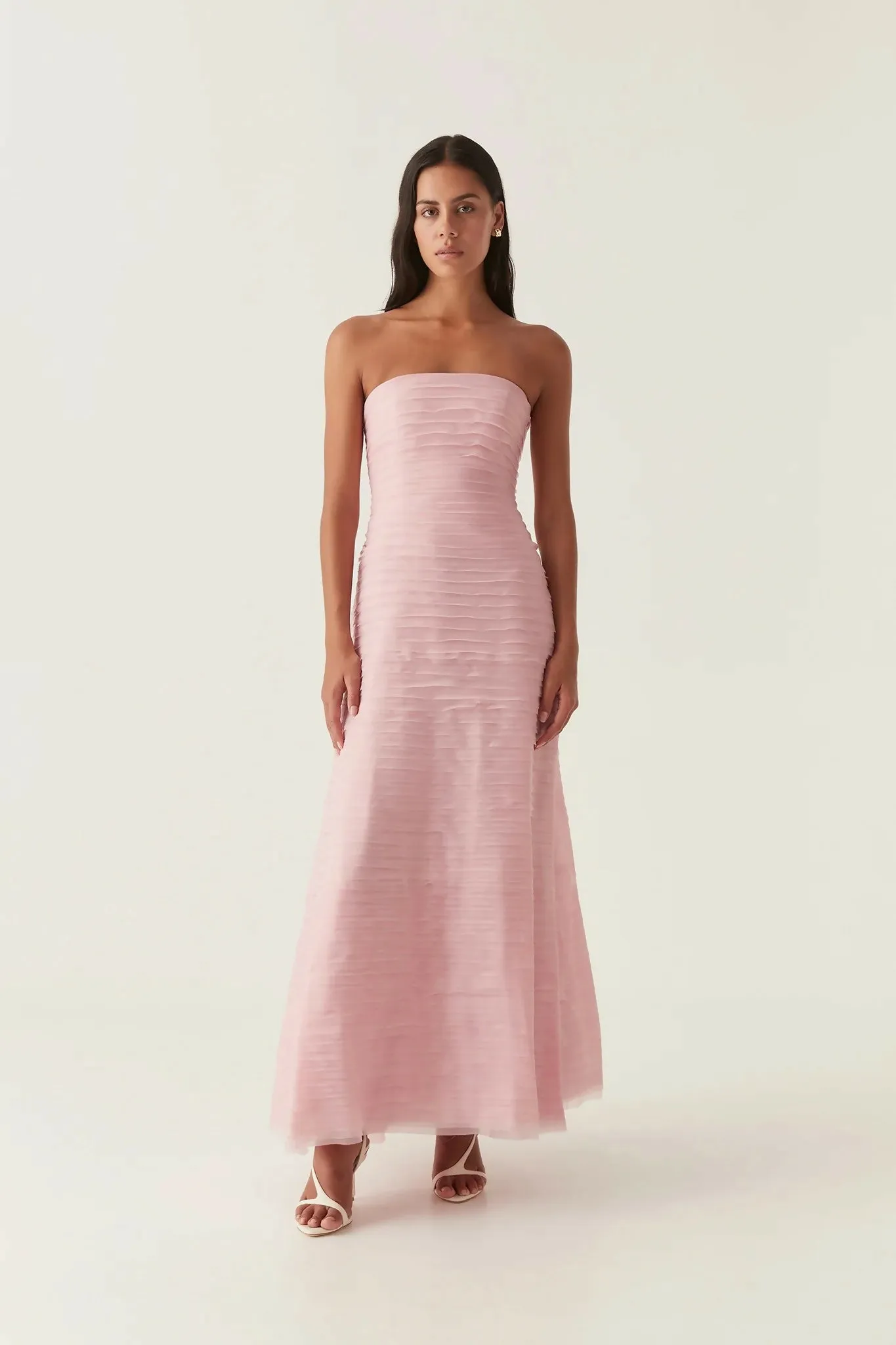 Aje Soundscape Maxi Dress in Chalk Pink Size 6, 8, 10 & 12