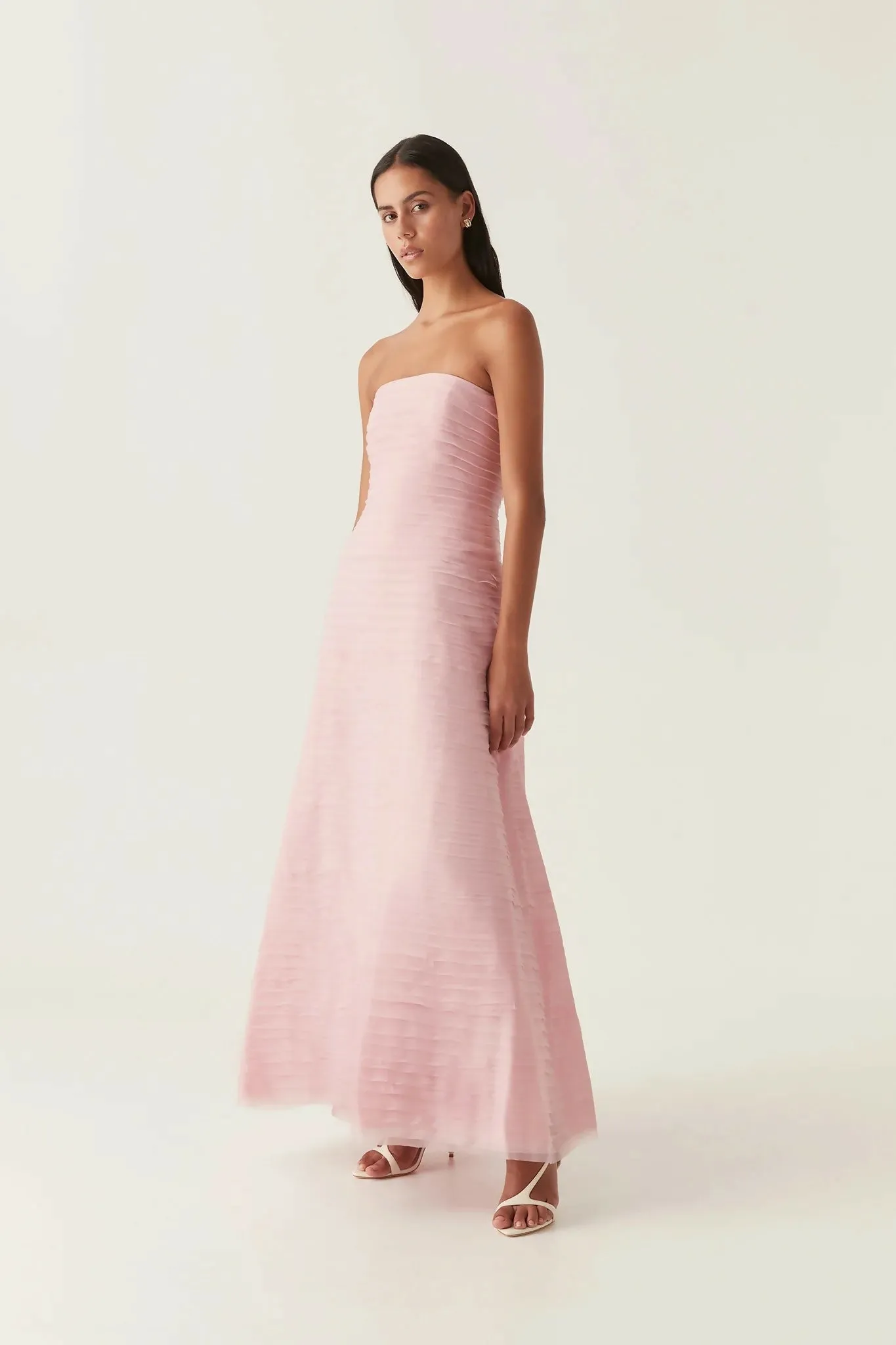 Aje Soundscape Maxi Dress in Chalk Pink Size 6, 8, 10 & 12