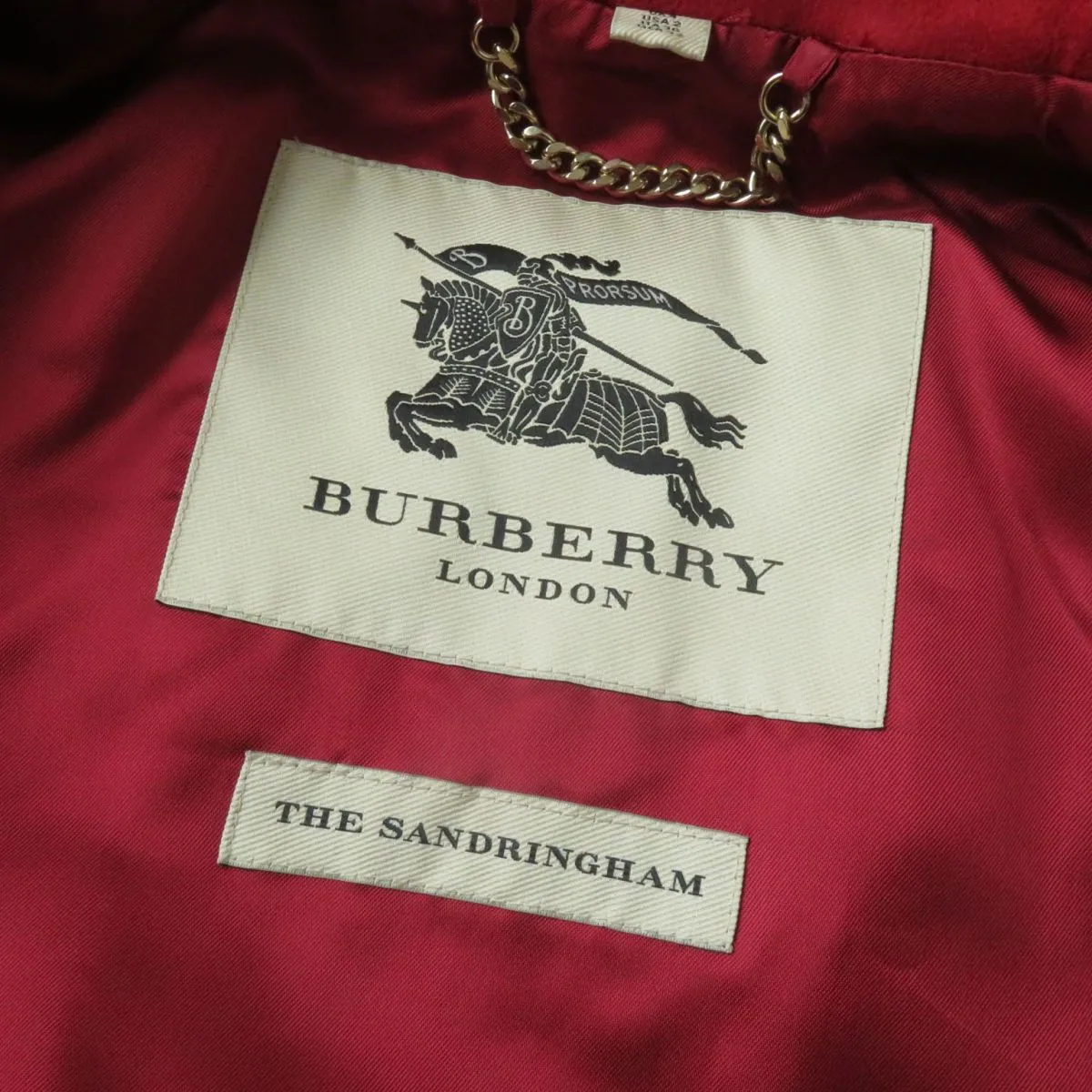 Burberry Cashmere Trench Coat Red Size 36