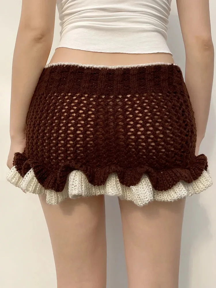 Country Boutique Knit Micro Skirt