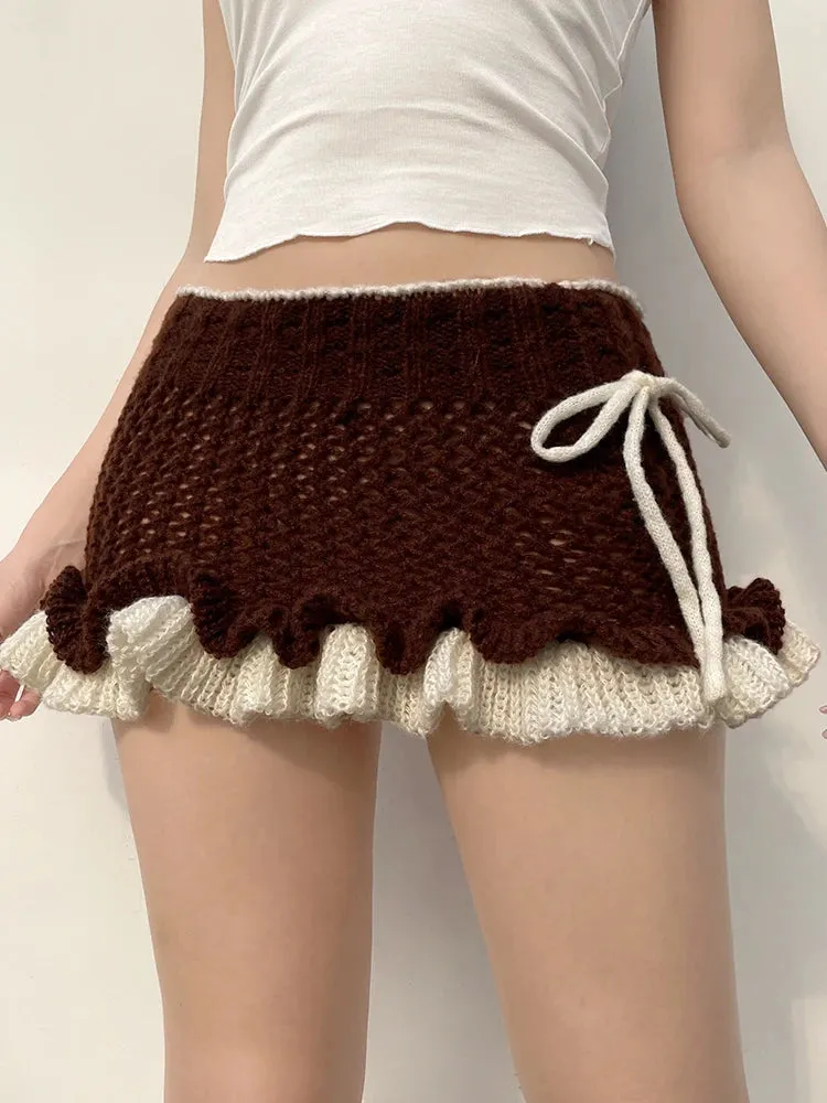 Country Boutique Knit Micro Skirt