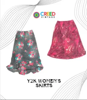 CR1632 Y2K Women’s Flowery Skirts - 20 Pcs