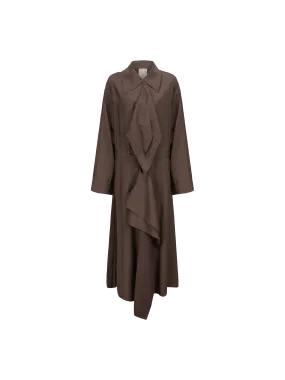 Dark Purple Deconstructed Stand-up Collar Trench Coat