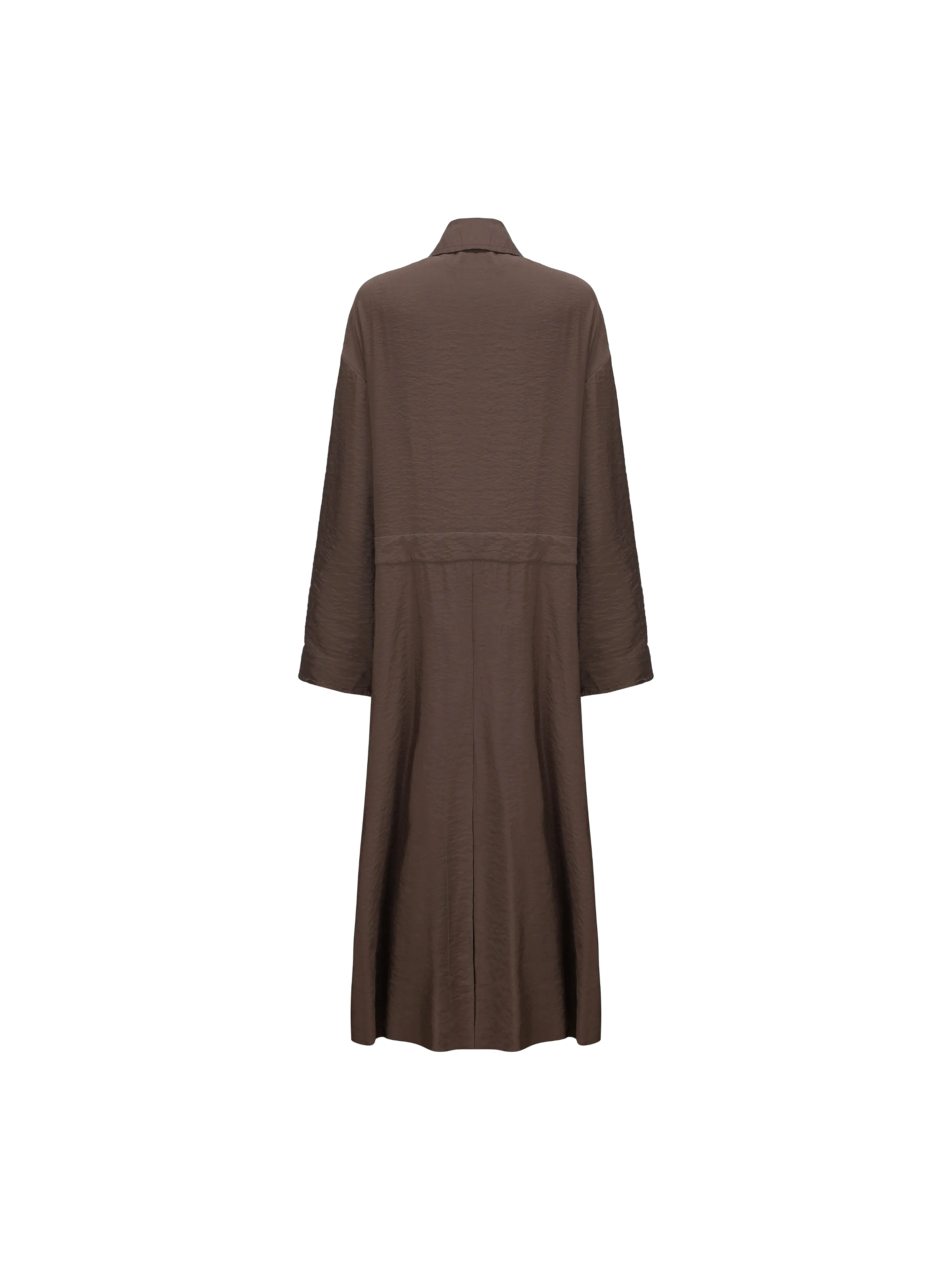 Dark Purple Deconstructed Stand-up Collar Trench Coat