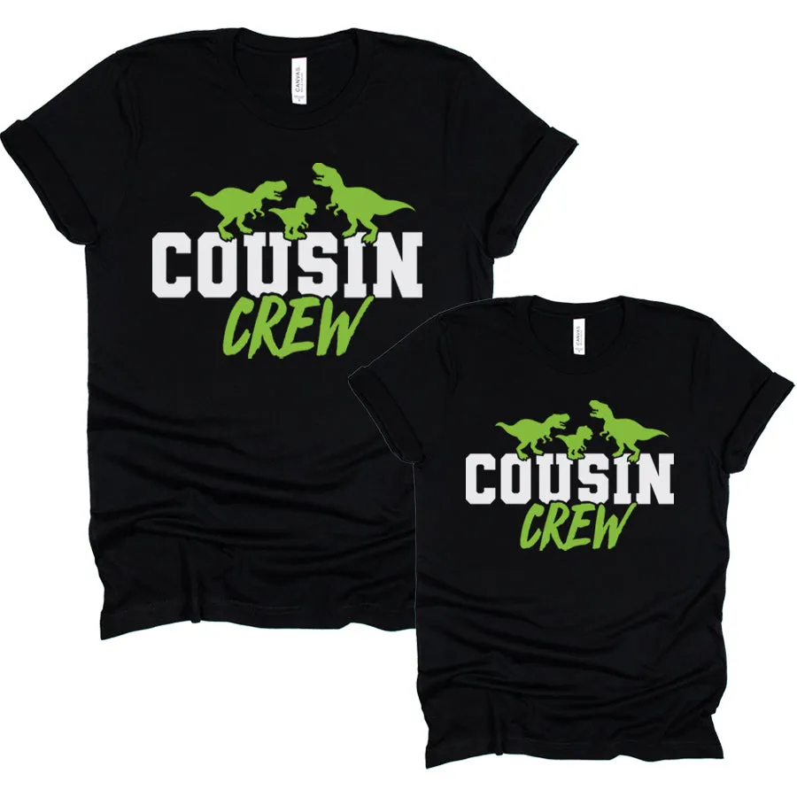 Dino Cousin Crew Black T-Shirts