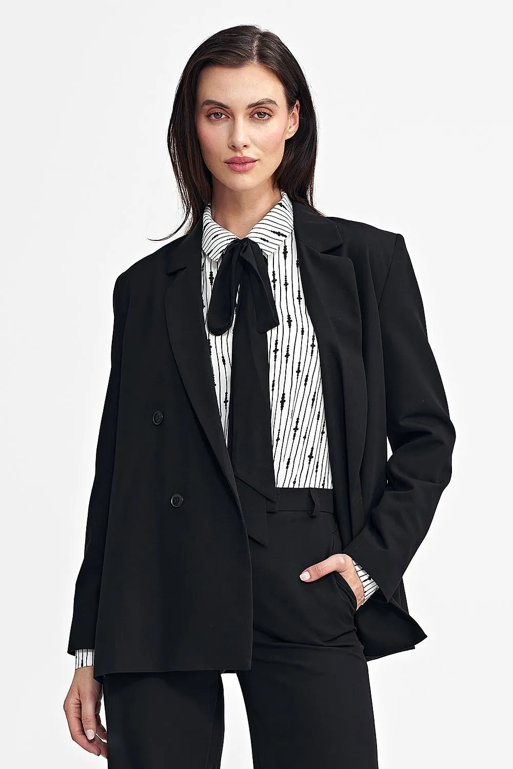 Double-Breasted Oversized Blazer