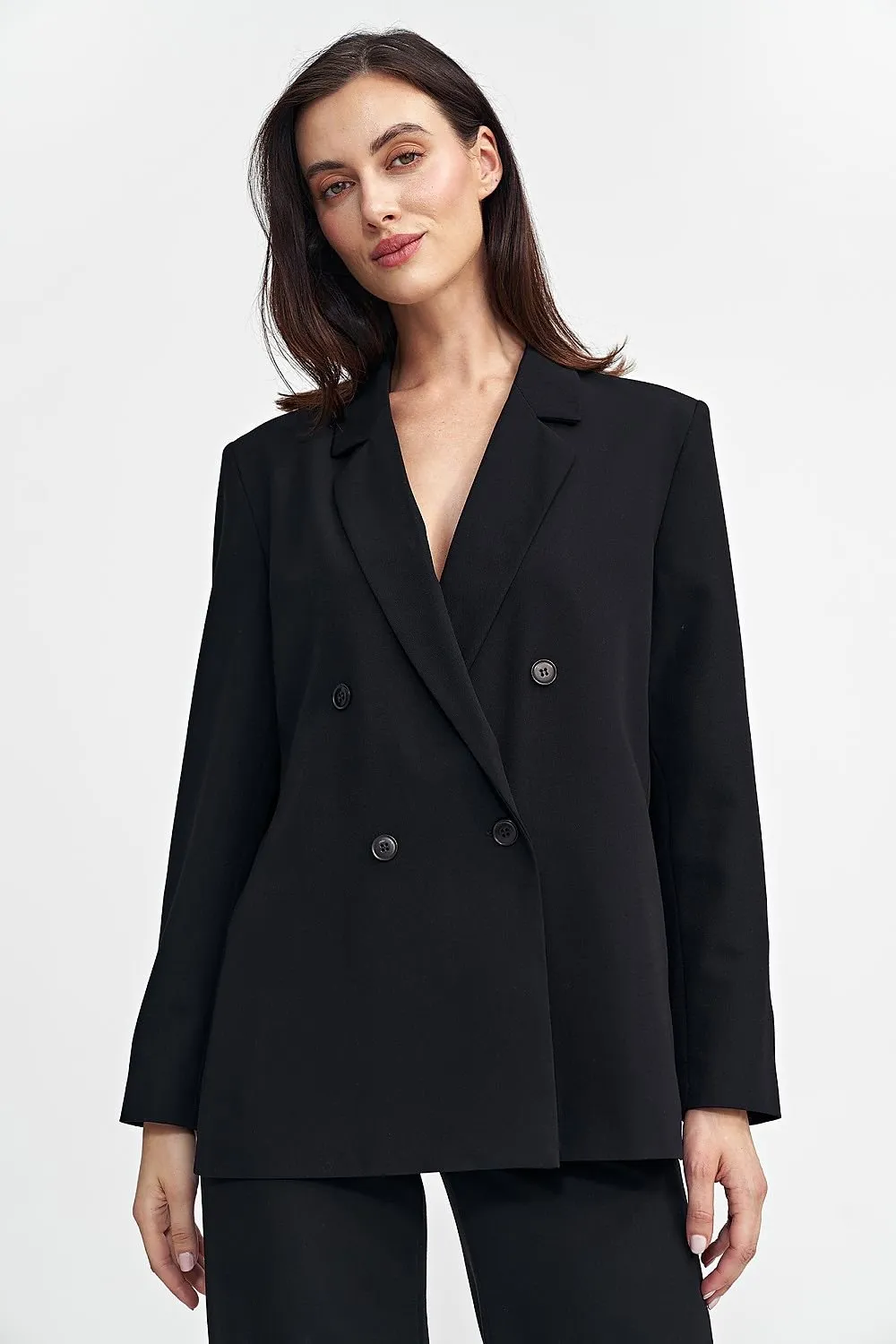 Double-Breasted Oversized Blazer