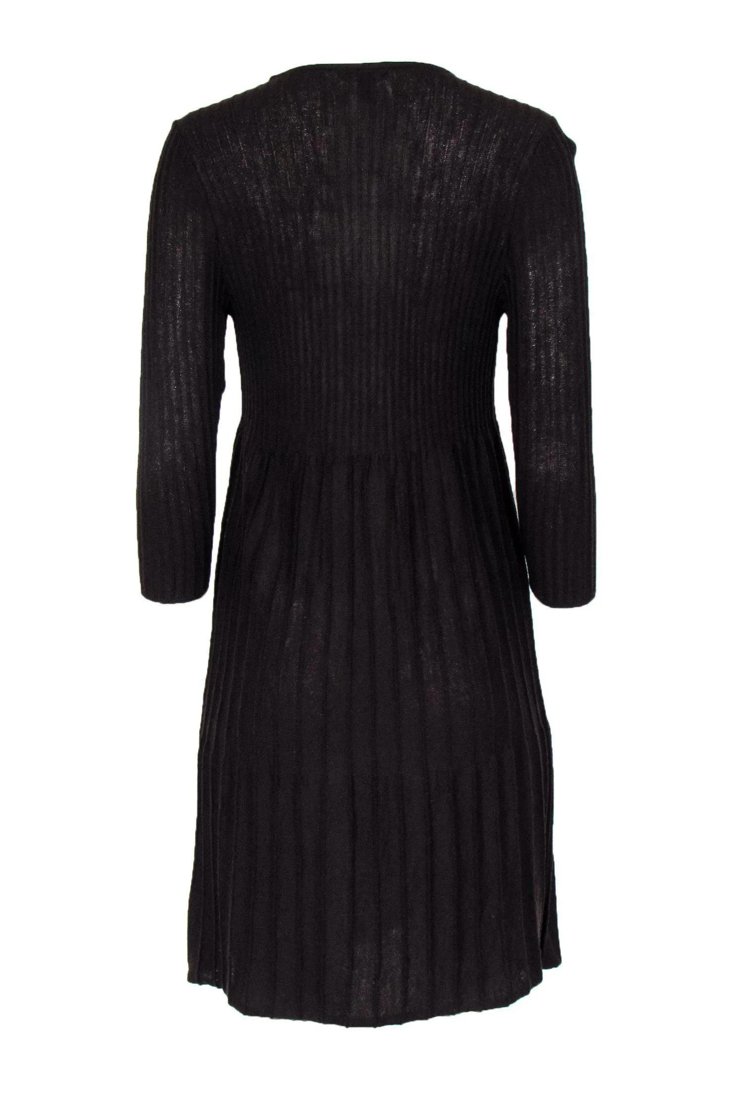 Eileen Fisher - Brown Wool Knit A-Line Dress Sz S