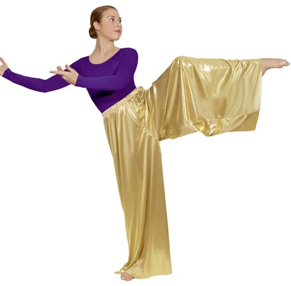 Eurotard 14691 Wide Leg Metallic Palazzo Pants