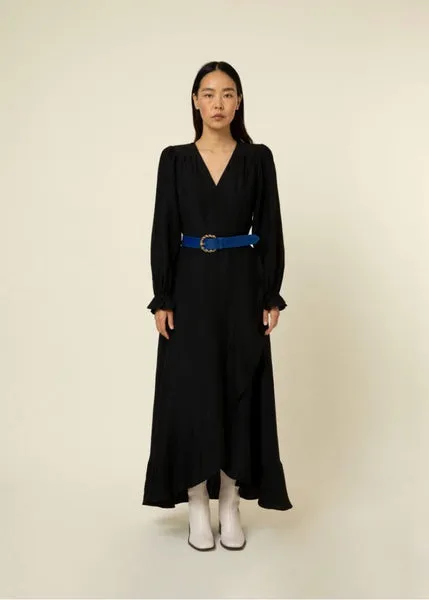 FRNCH Taisy Black Midi Dress