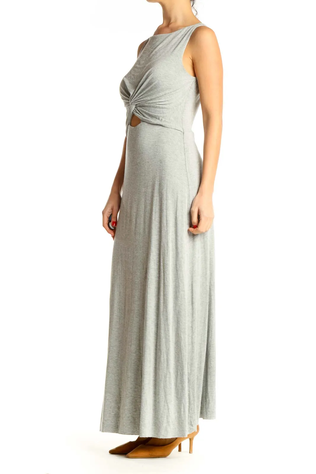 Gray Classic Column Dress