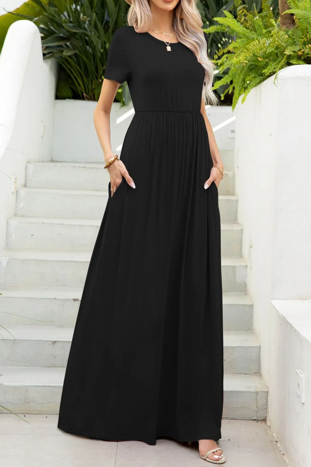 Hidden Haven Maxi Dress with Pockets