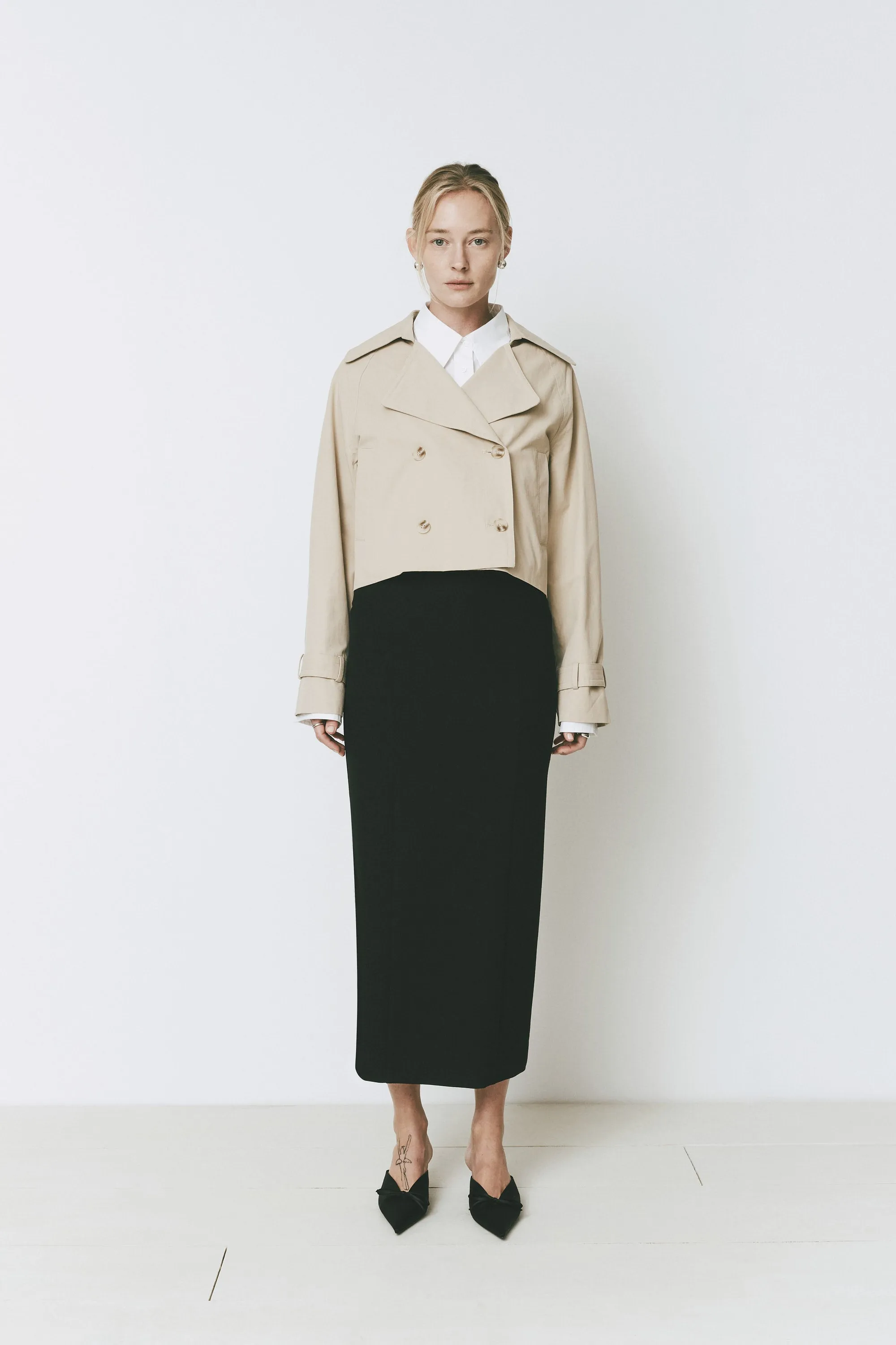 Honoré Cropped Trench Coat