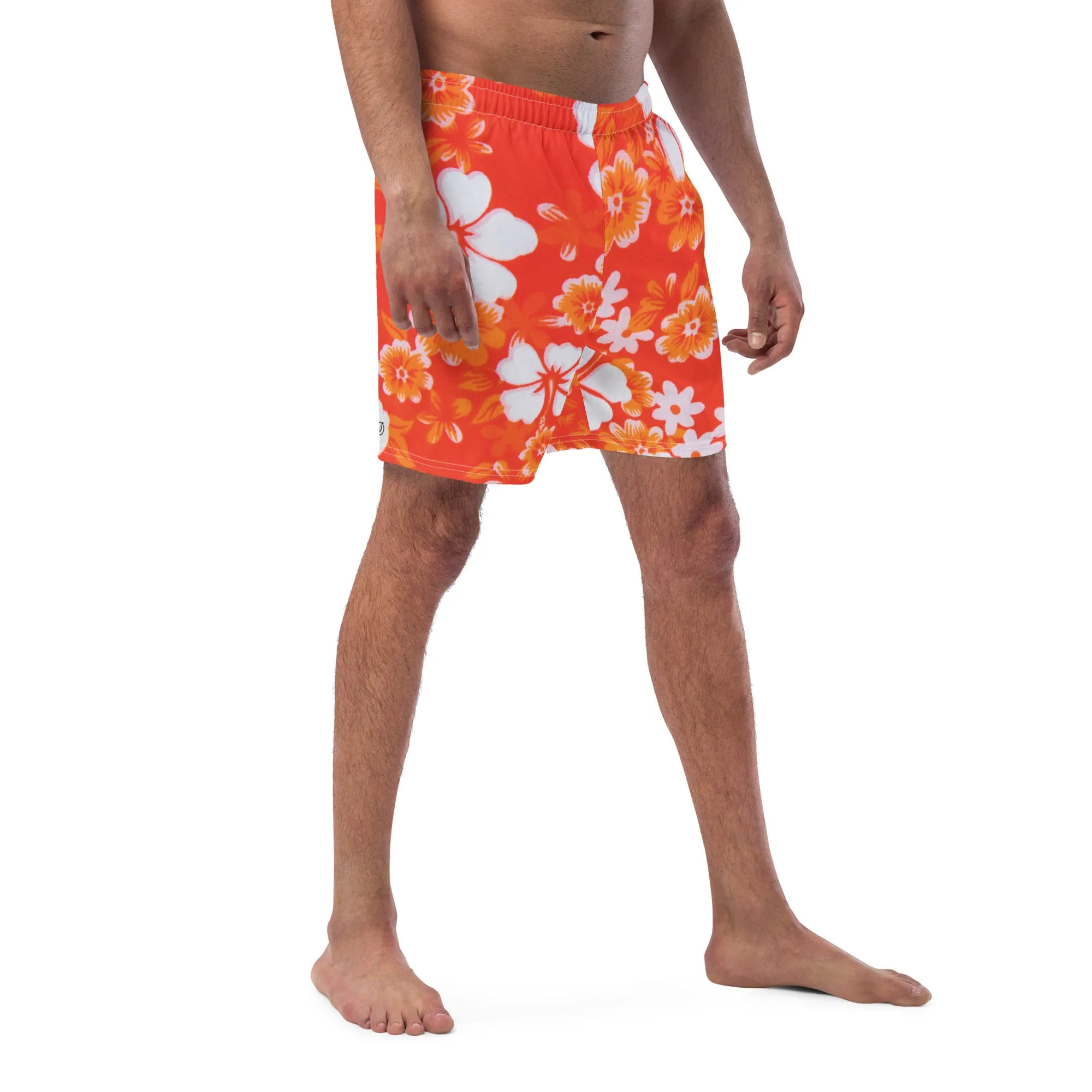 Humble Sportswear™ Men's Hawaiian Floral Swim Trunks