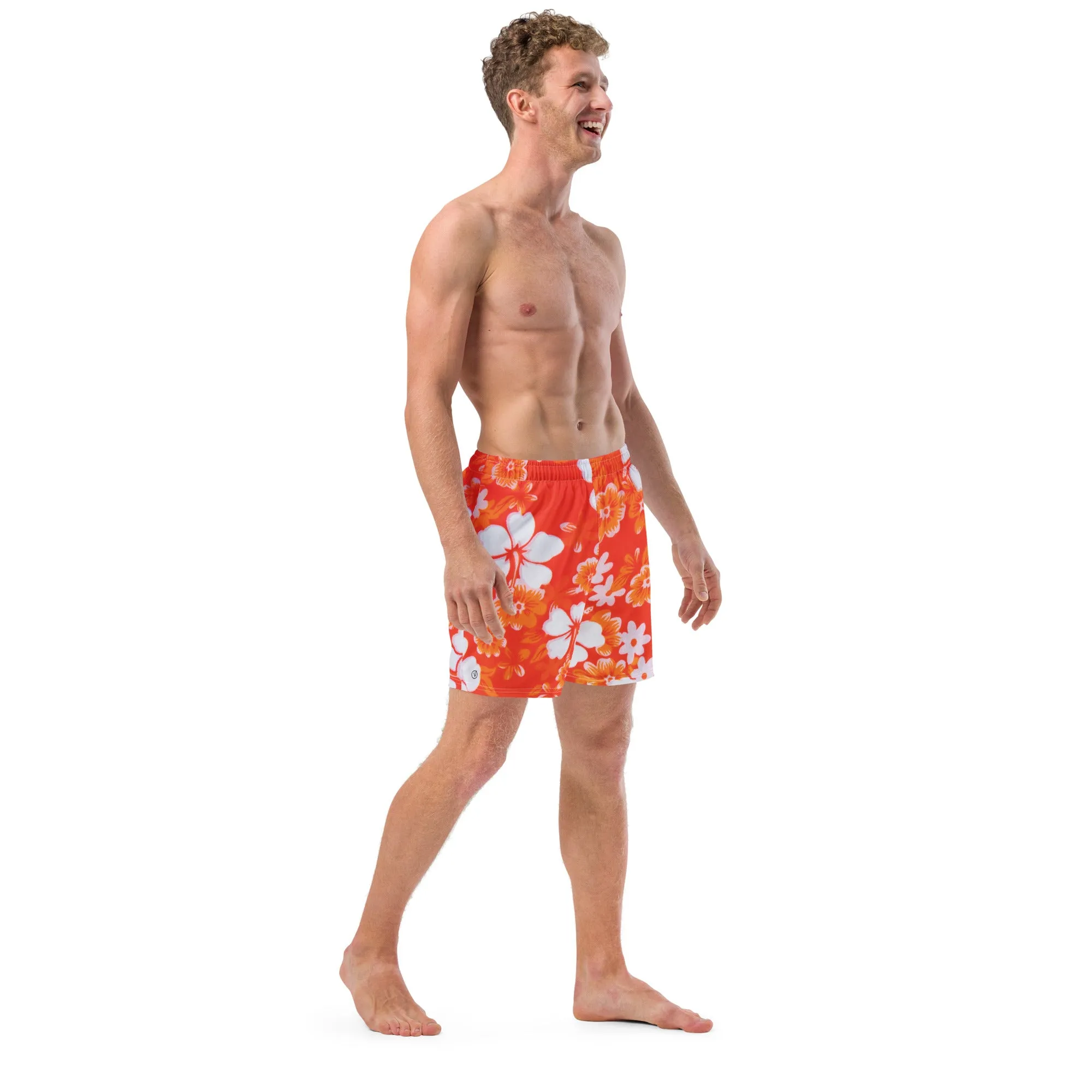 Humble Sportswear™ Men's Hawaiian Floral Swim Trunks