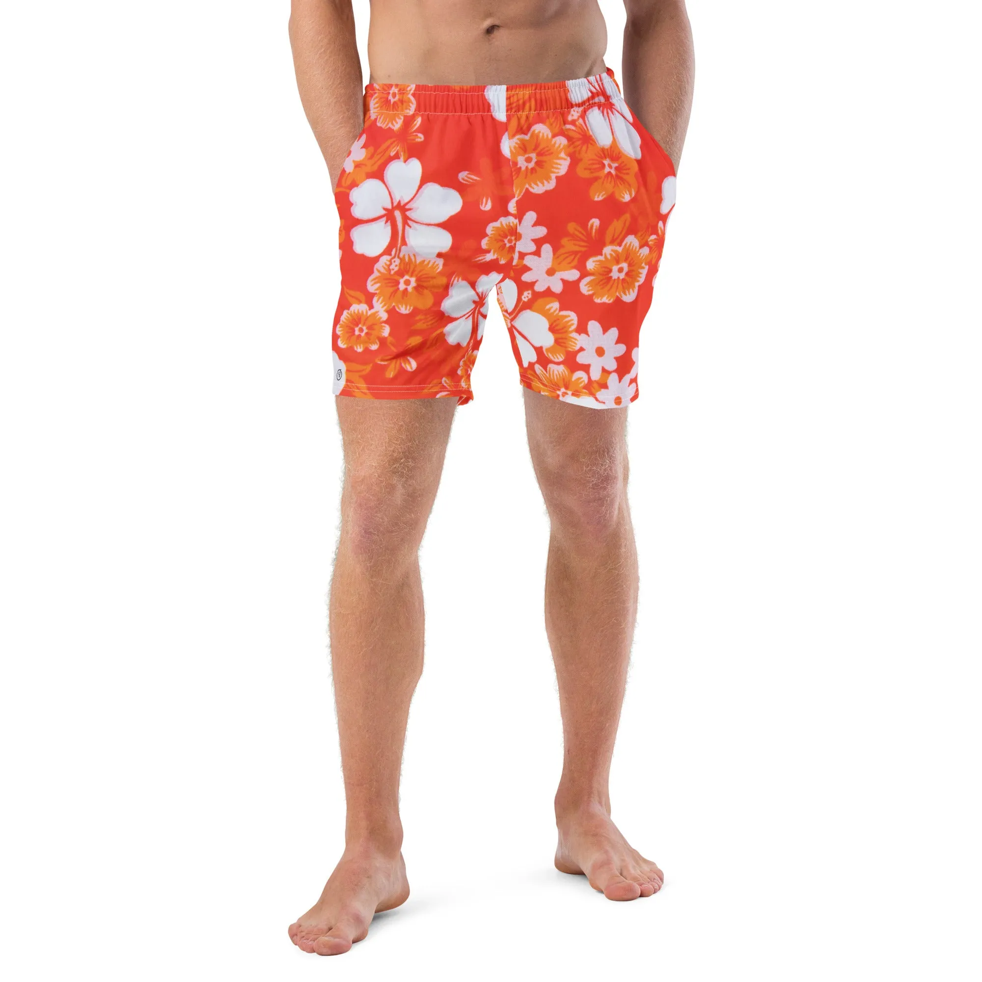 Humble Sportswear™ Men's Hawaiian Floral Swim Trunks