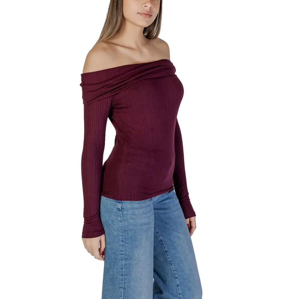 Jacqueline De Yong Bordeaux Viscose Tops & T-Shirt