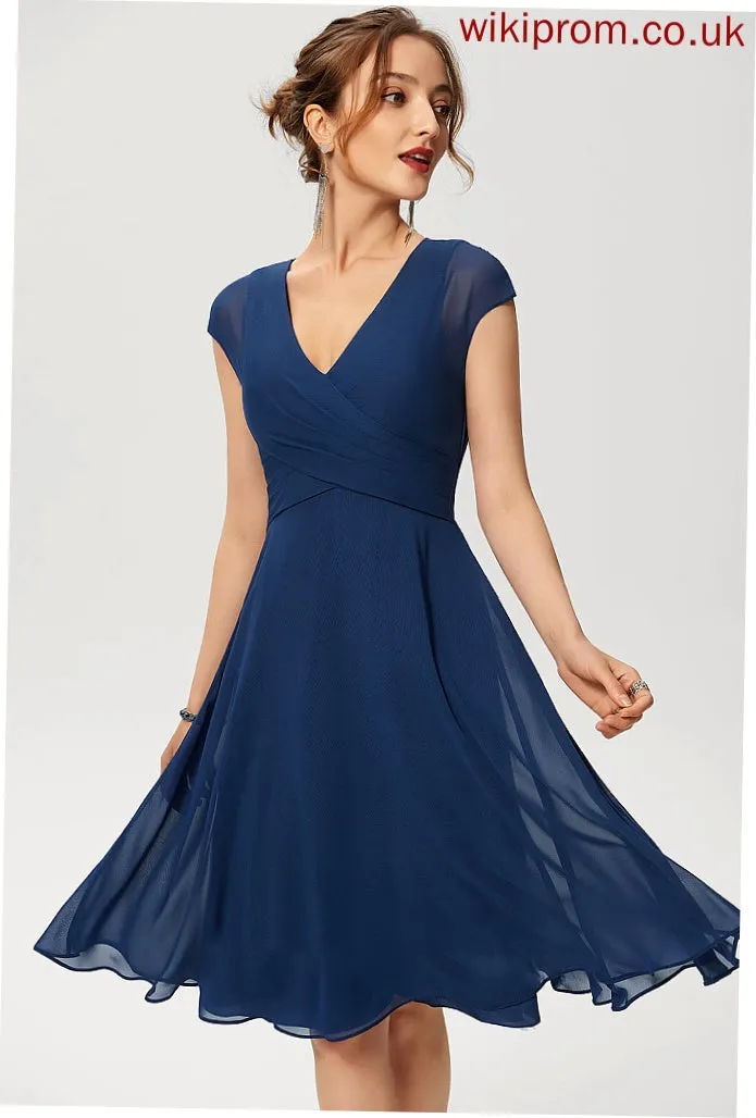 Jamie A-line Dresses Formal Dresses V-Neck Chiffon