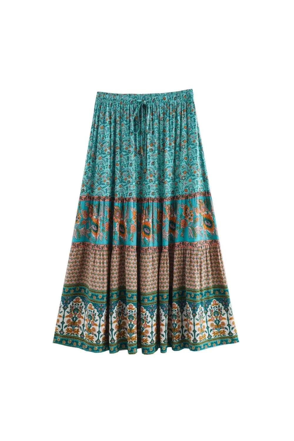 ‘Lily’ Vacation Style Cotton Midi Skirt