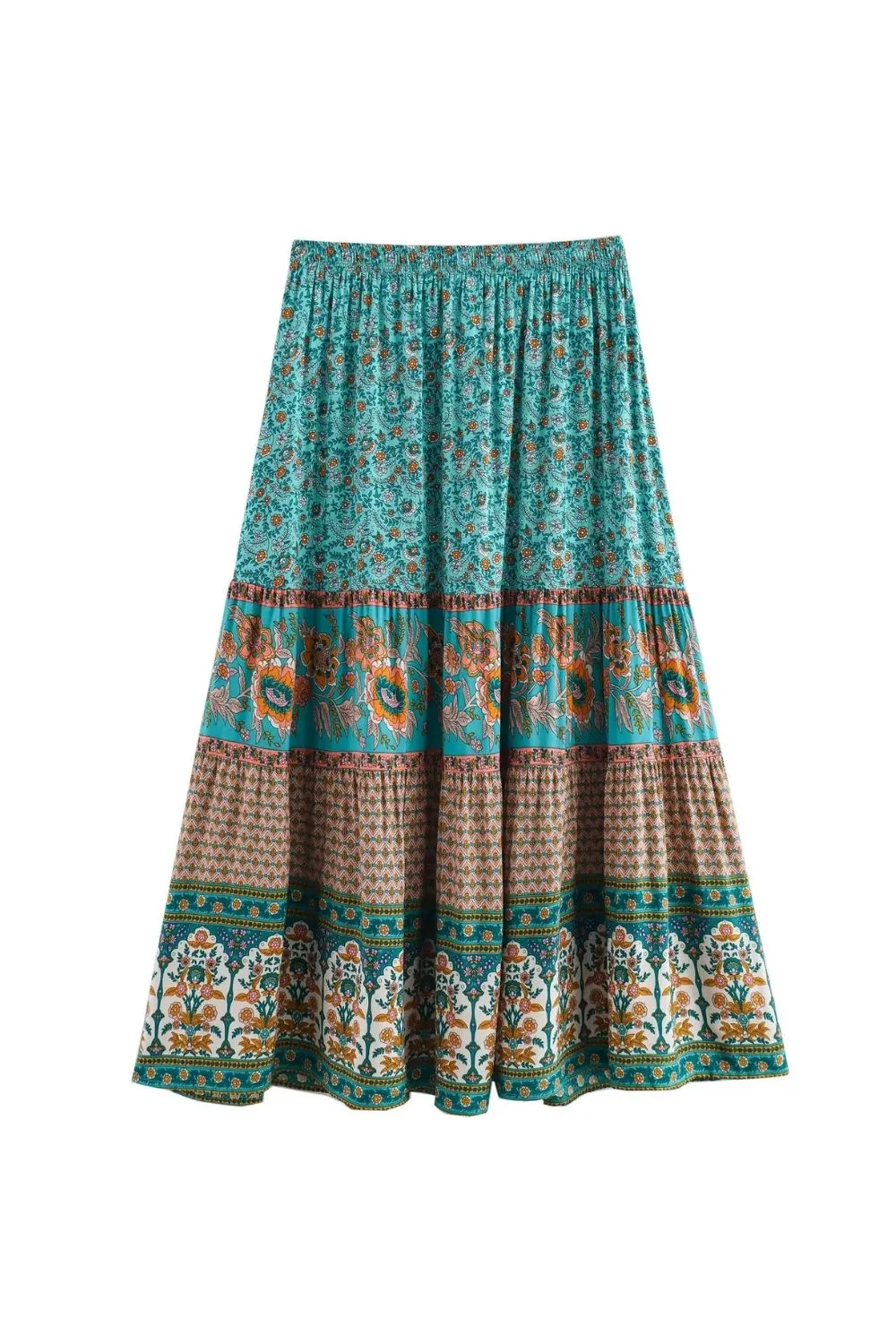 ‘Lily’ Vacation Style Cotton Midi Skirt