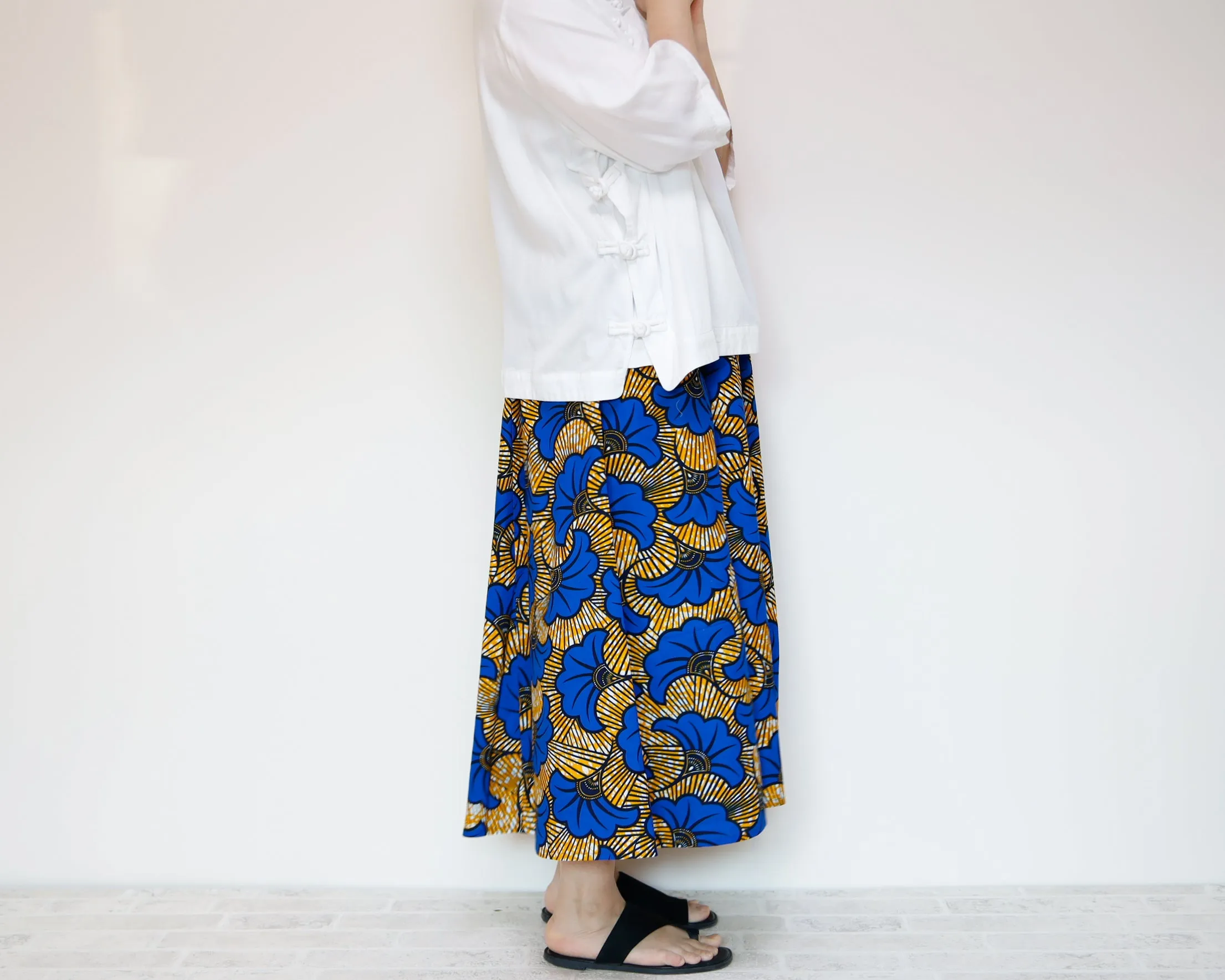 <S35-019>  AFRICAN PRINT Skirt