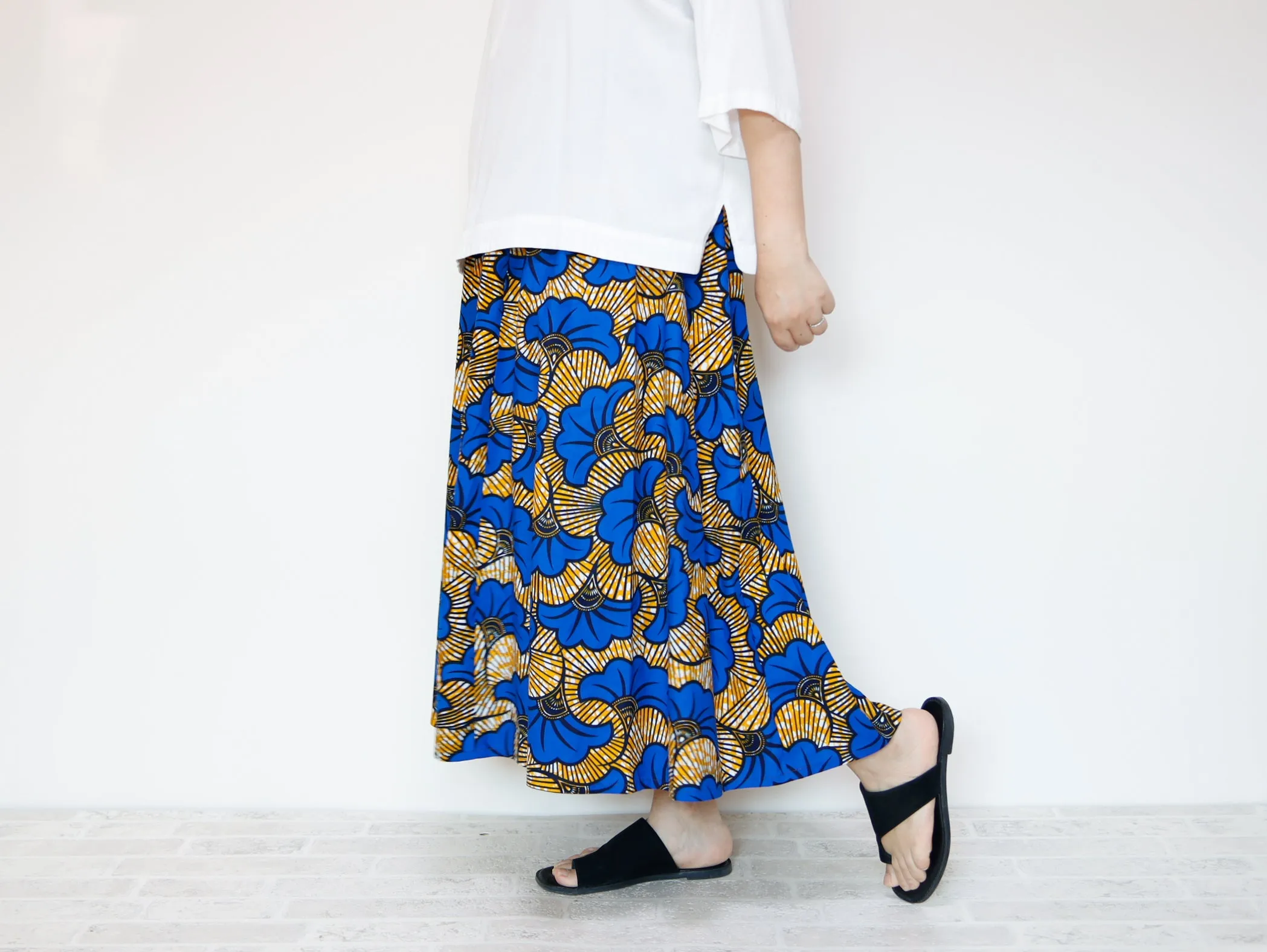 <S35-019>  AFRICAN PRINT Skirt