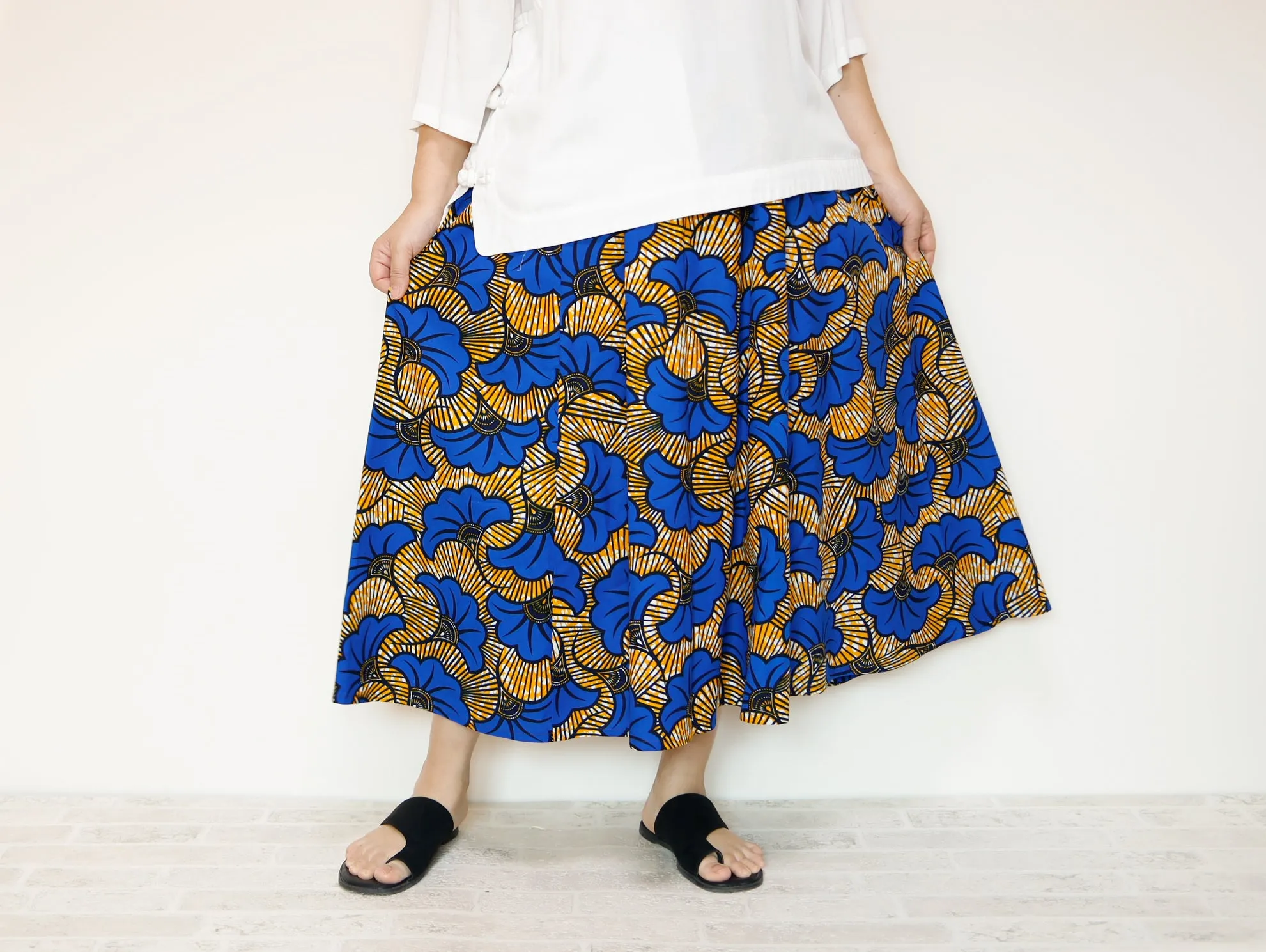 <S35-019>  AFRICAN PRINT Skirt