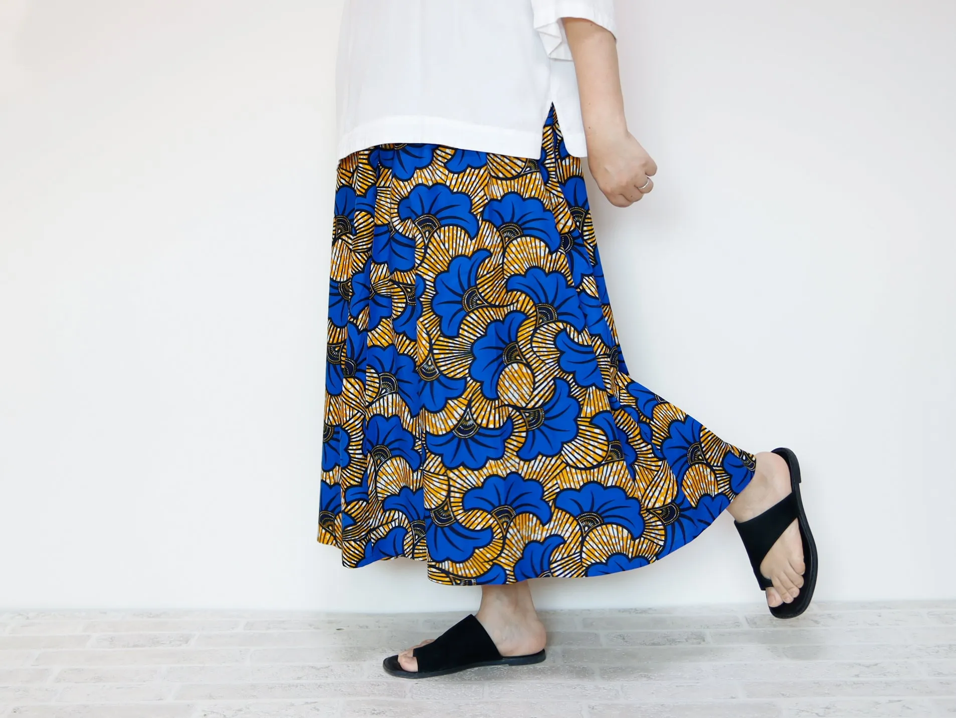 <S35-019>  AFRICAN PRINT Skirt