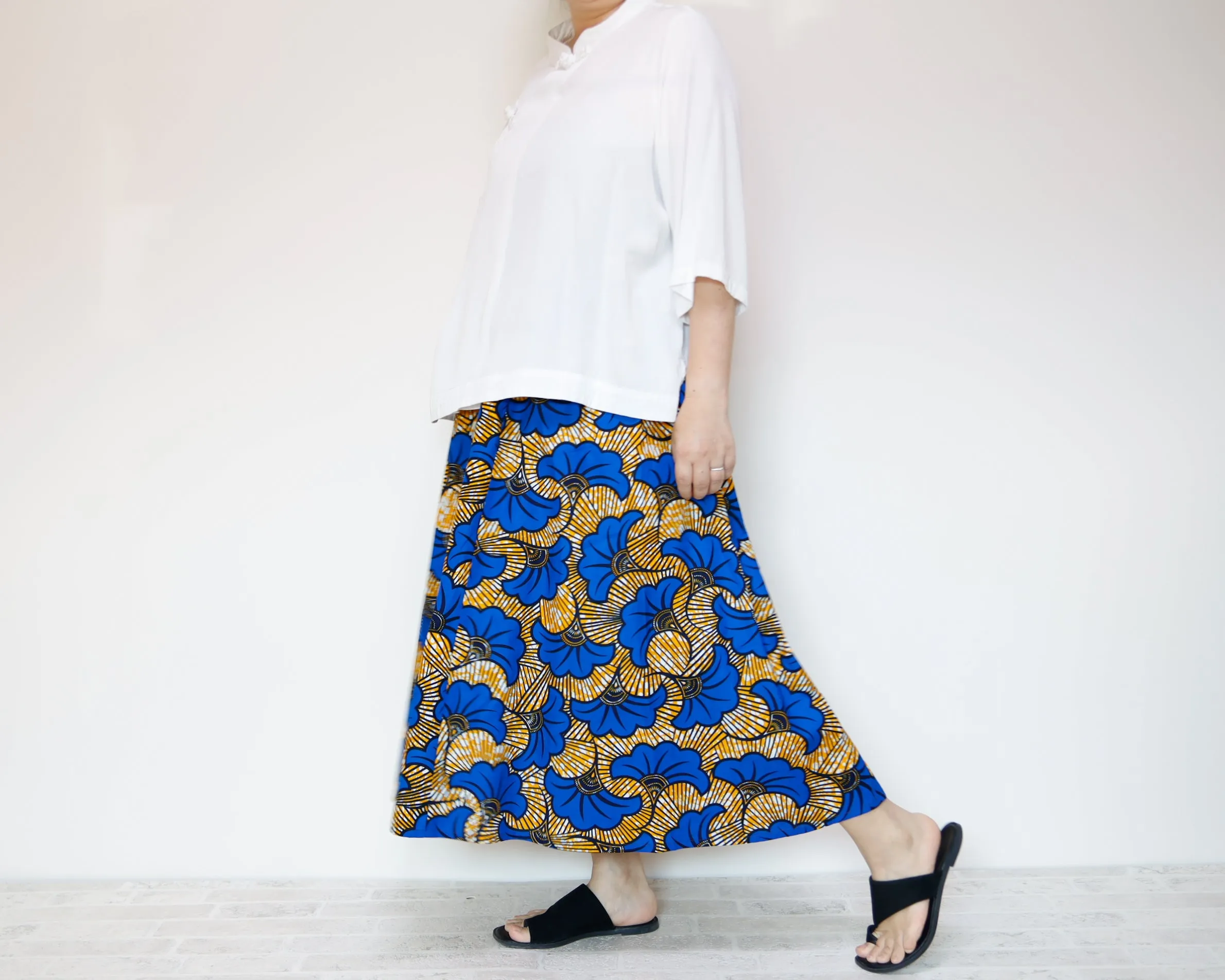 <S35-019>  AFRICAN PRINT Skirt