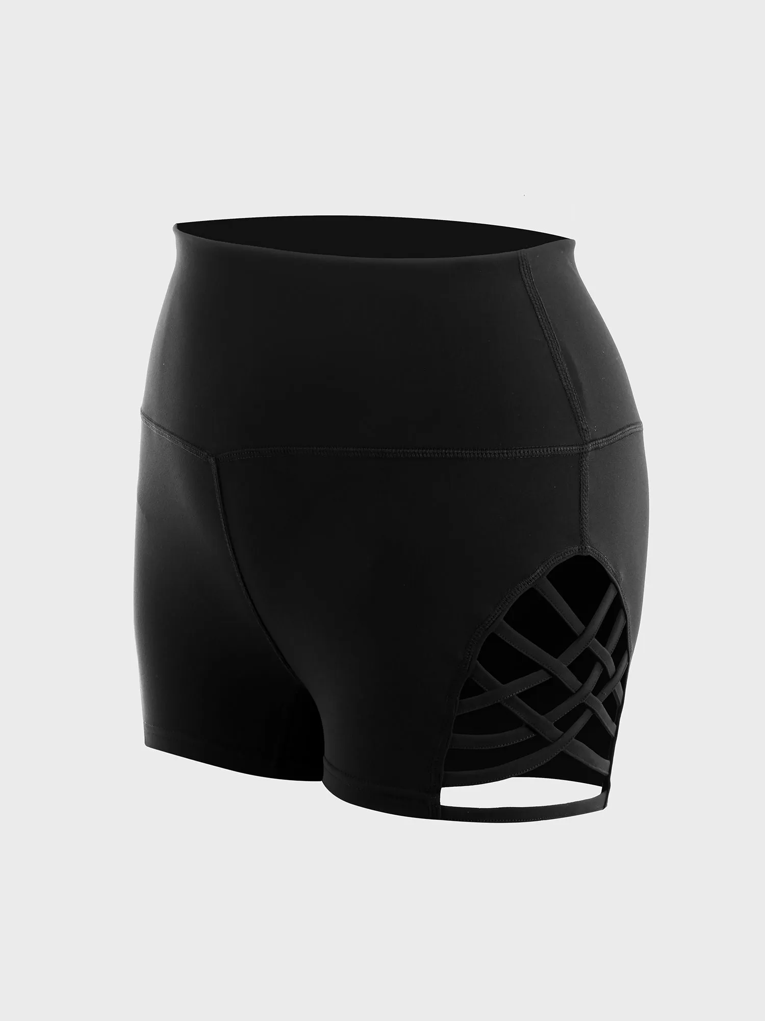 Midsize Bold Side Cut-Out Fitness Shorts