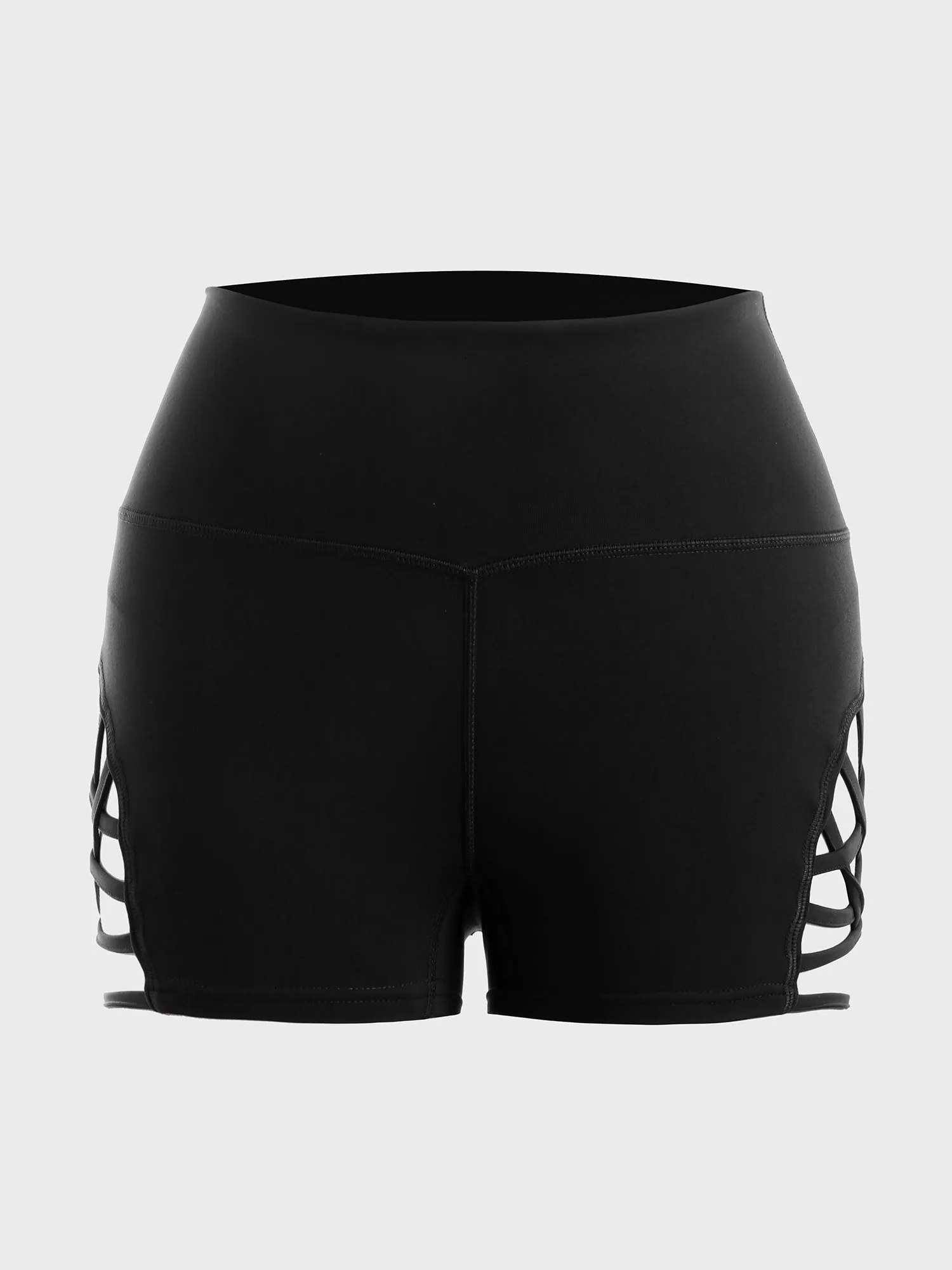 Midsize Bold Side Cut-Out Fitness Shorts