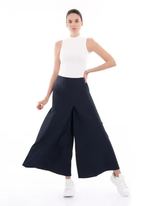 Navy Blue High Waisted Palazzo Pants