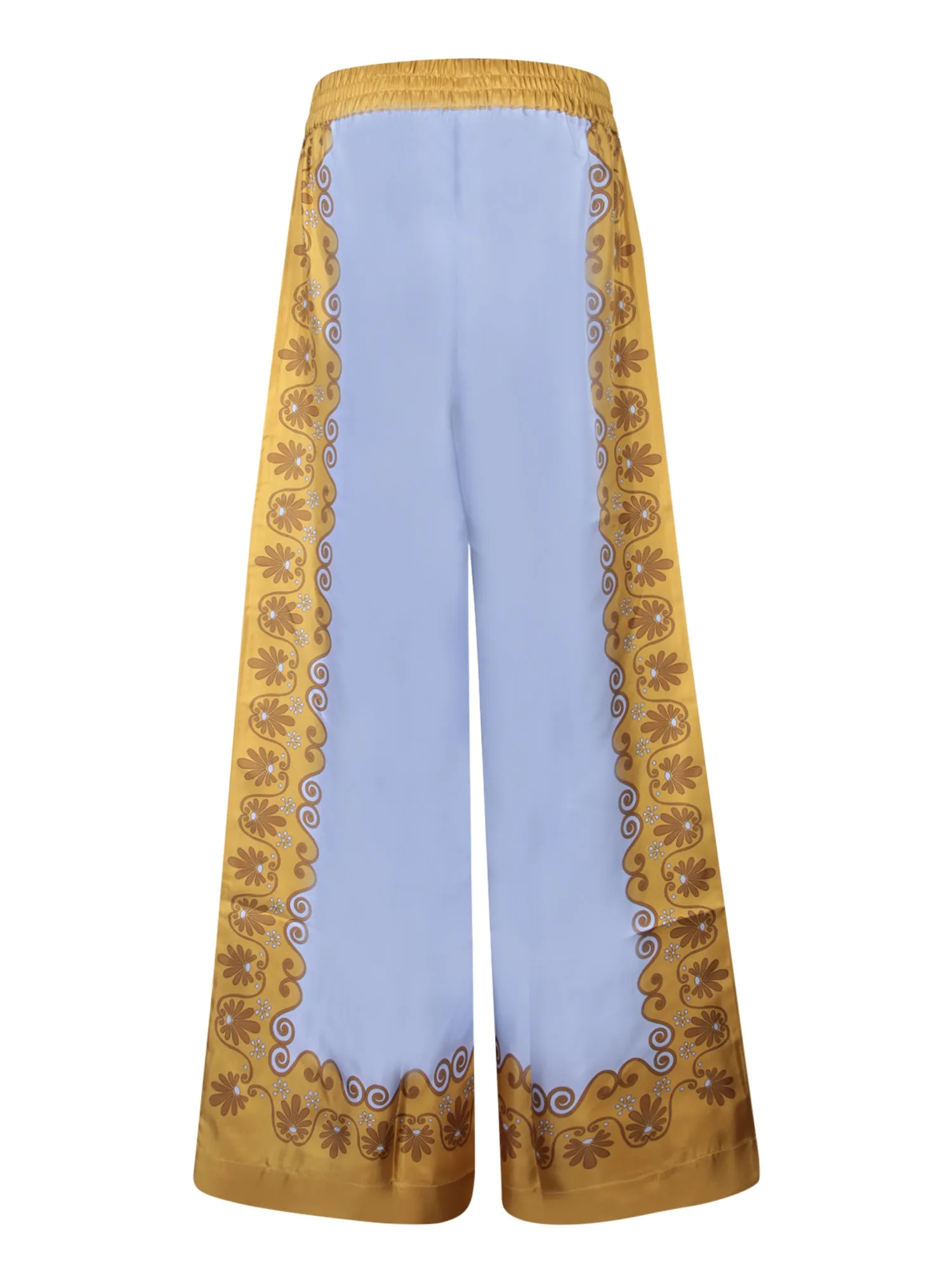 Olympus Light Blue and Gold Palazzo Pants