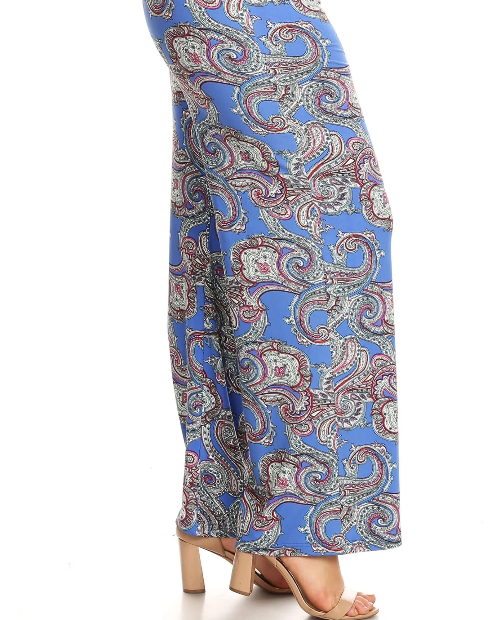 Paisley Printed Palazzo Pants | Royal Blue