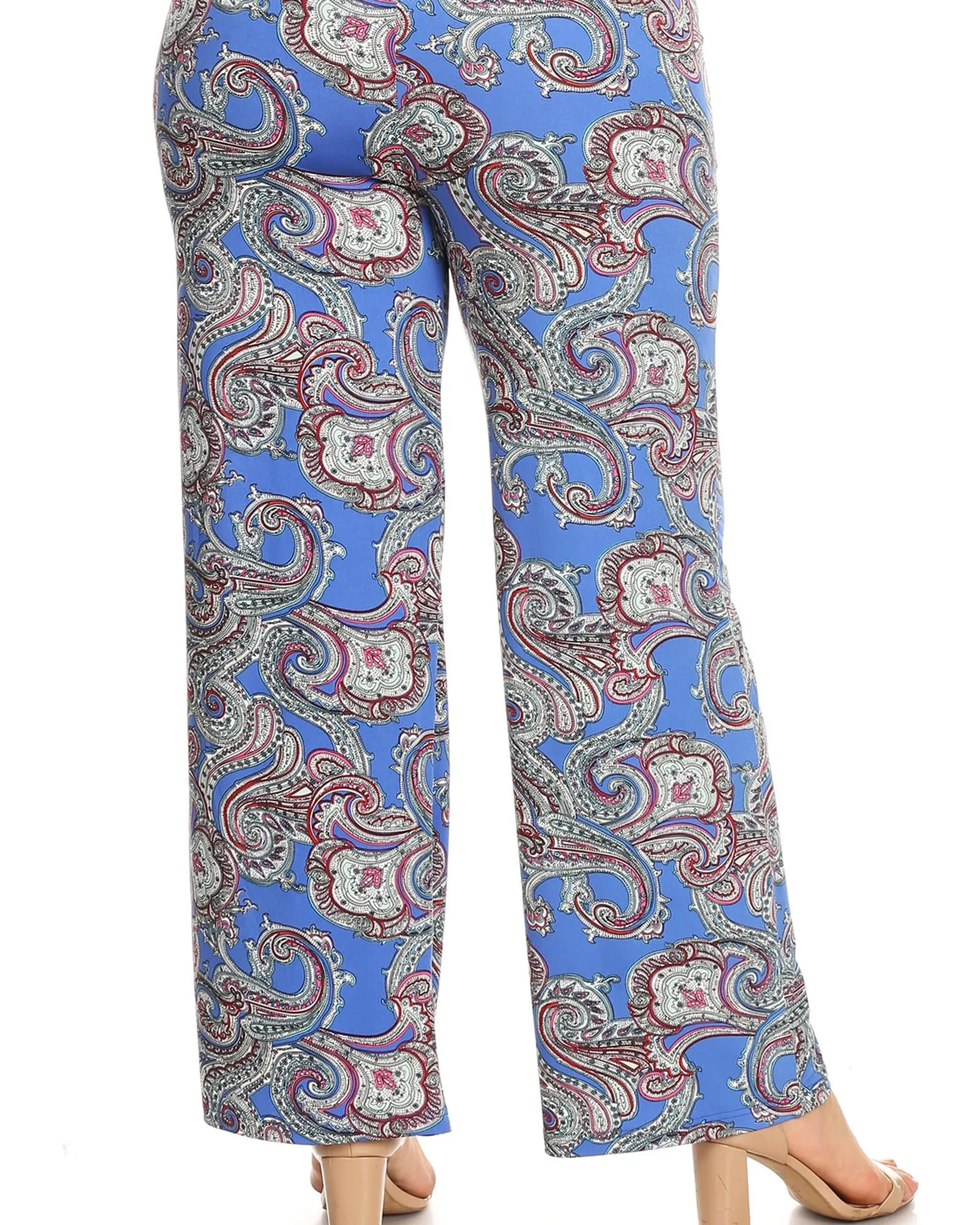 Paisley Printed Palazzo Pants | Royal Blue