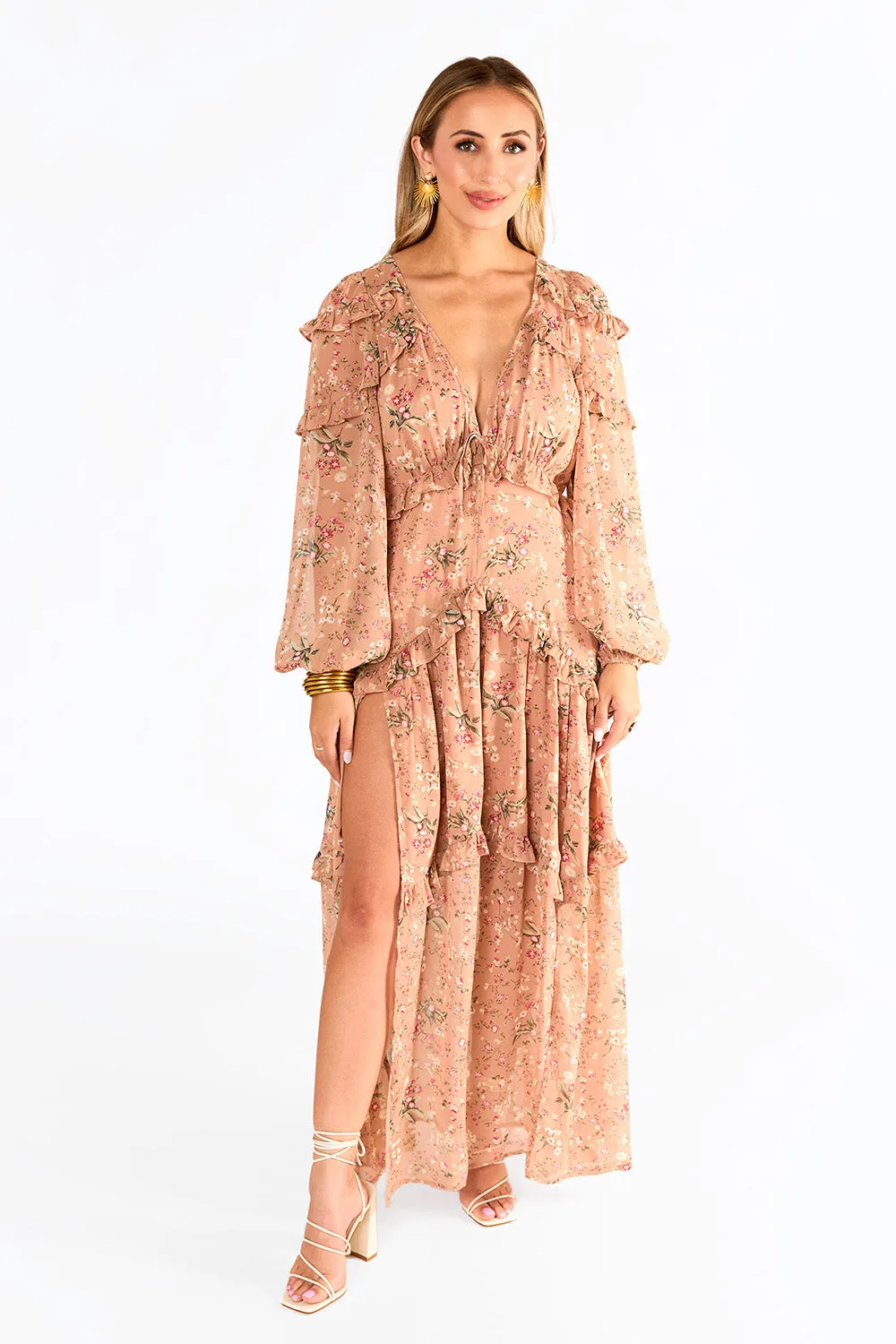 Pia Long Sleeve Maxi Dress - Adrift