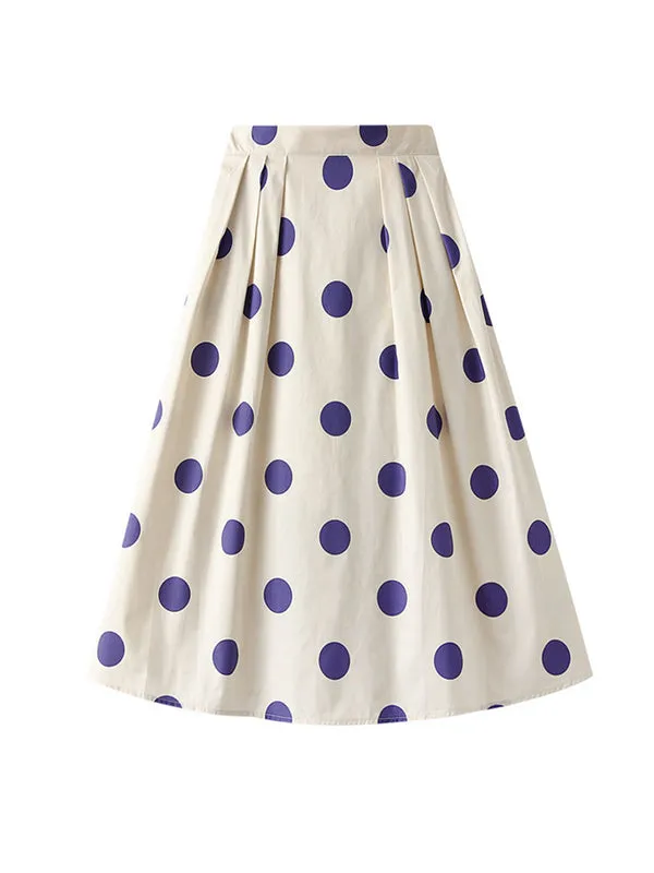 Polka-Dot Loose Skirts Bottoms