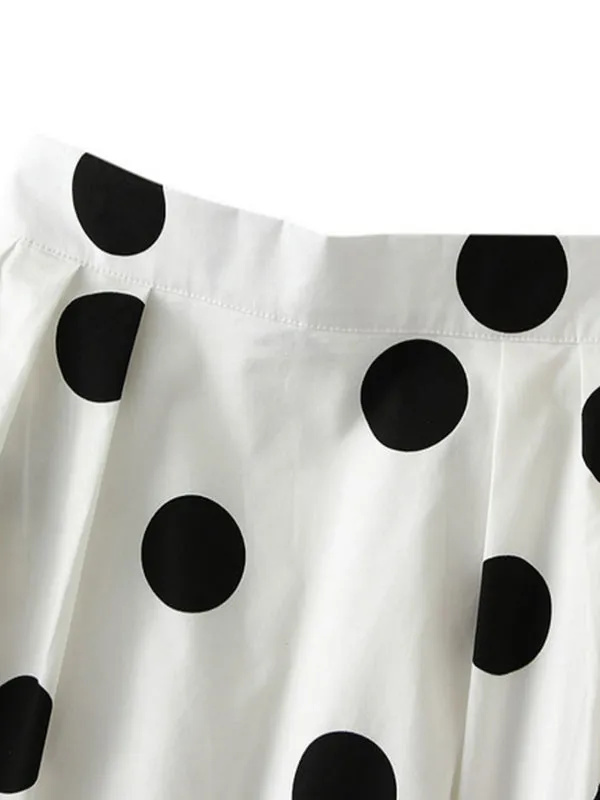 Polka-Dot Loose Skirts Bottoms