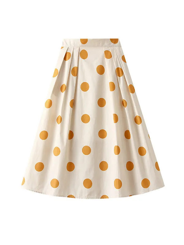 Polka-Dot Loose Skirts Bottoms