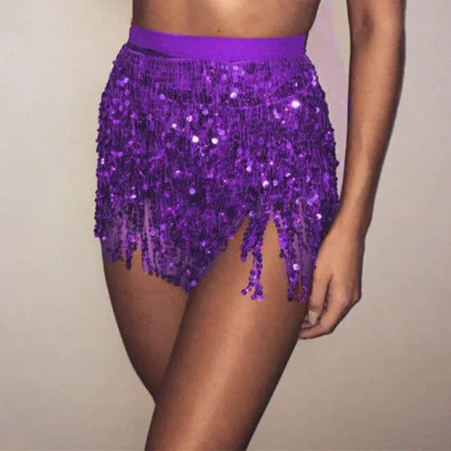 "Summer" Sequin Fringe Skirt