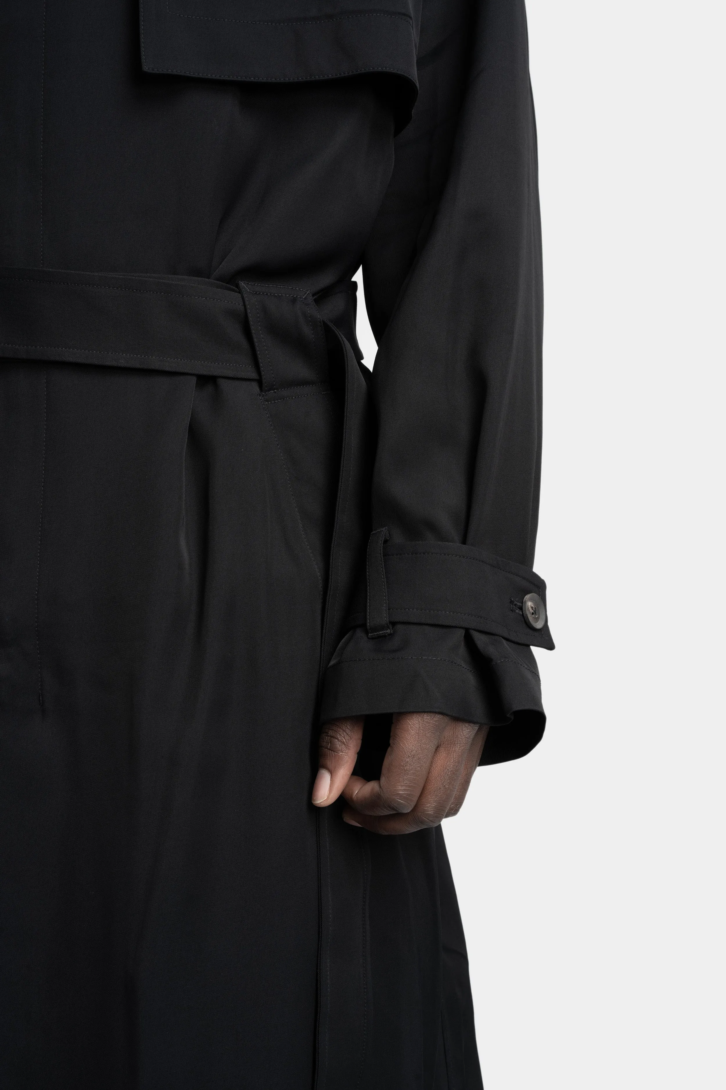 Twill trench coat