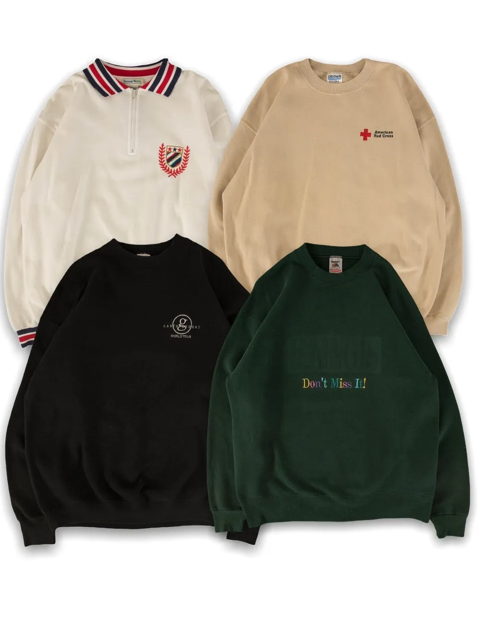 Vintage Embroidered Sweatshirts Bundle (20 pcs)