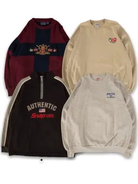 Vintage Embroidered Sweatshirts Bundle (20 pcs)