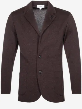 Wool Knit Jacket Brown