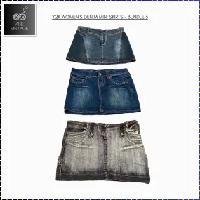 Y2K WOMEN'S DENIM MINI SKIRTS - 14 PCS (BUNDLE 3)